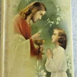 CELLUOID CHILDRENS CHRISTEN PRAYER BOOK 1936 ILLUSTRATED CATECHISM POCKET BOOK