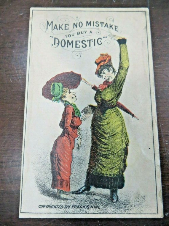 Domestic Sewing Machine no.4 Family Picture Victorian Trade Card