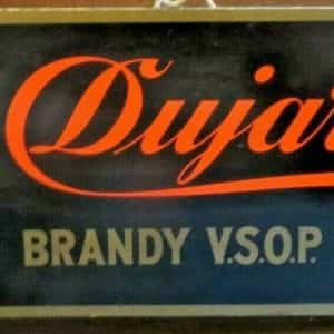 Dujardin Brandy V.S.O.P. 84 PROOF CARDBOARD ADVERTISING BACK BAR SIGN