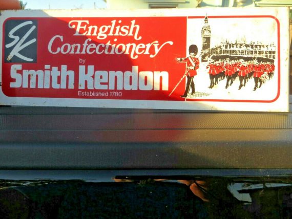 English Confectionery By Smith Kendon,Est.1780,Marching Redcoats Tommies,sign