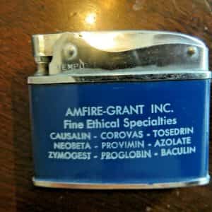 flat advertising lighter ,AMFIRE GRANT,FINE ETHICAL SPECIALTIES ,UNFIRED CHROME