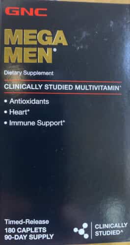 GNC Mega Men Multivitamin 180 Capsules – Freshest Dates – Antioxidants, Immunity
