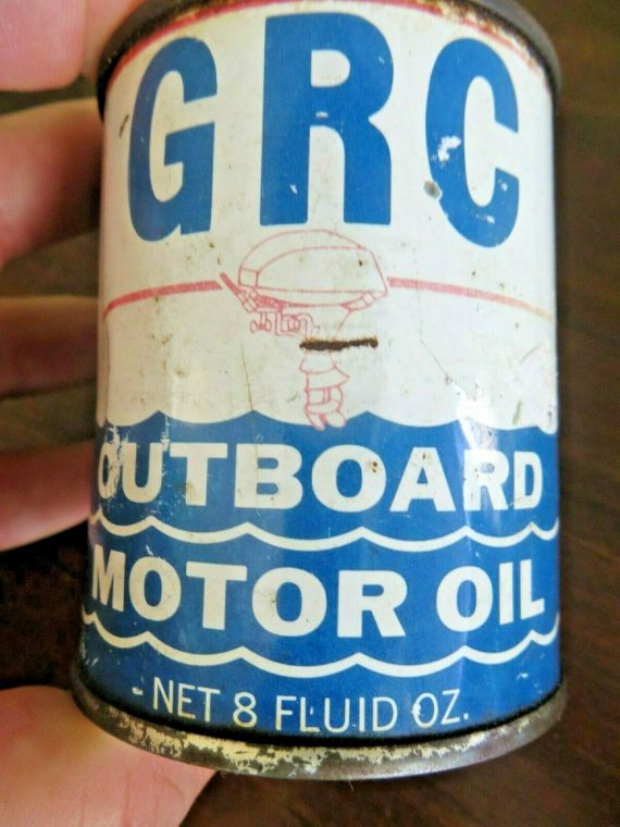 GRC OUTBOARD MOTOR OIL 8 OZ UNOPENED CAN GURLEY REFINING CO.MEMPHIS TN