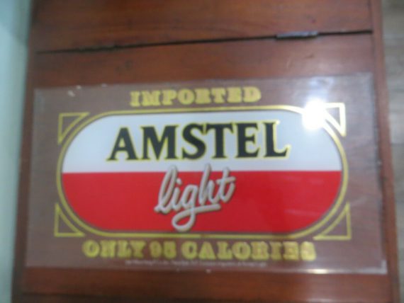 IMPORTED AMSTEL LIGHT ONLY 95 CALORIES VAN MUNCHING NY SOLE IMPORTERS BEER SIGN