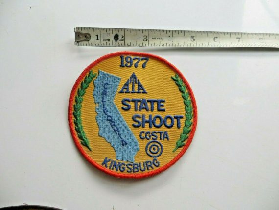 KINGSBURG CALIFORNIA,1977 A.T.A.STATE TRAP SHOOT  COSTA SHOTGUN SHOOTING PATCH