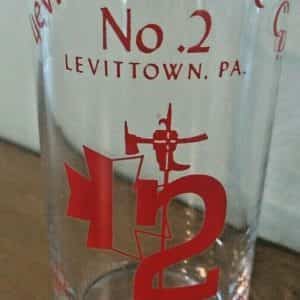 Levittown Fire Co. No.2 Firehouse Dedication 1959 fire department glass