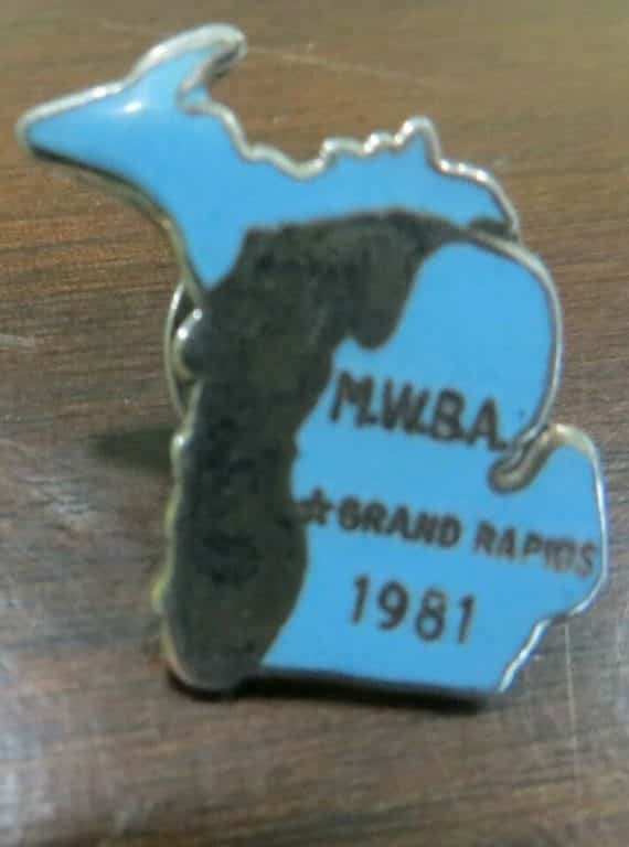 M.W.B.A.Michigan Women’s Bowling Association Grand Rapids State Tournament pin