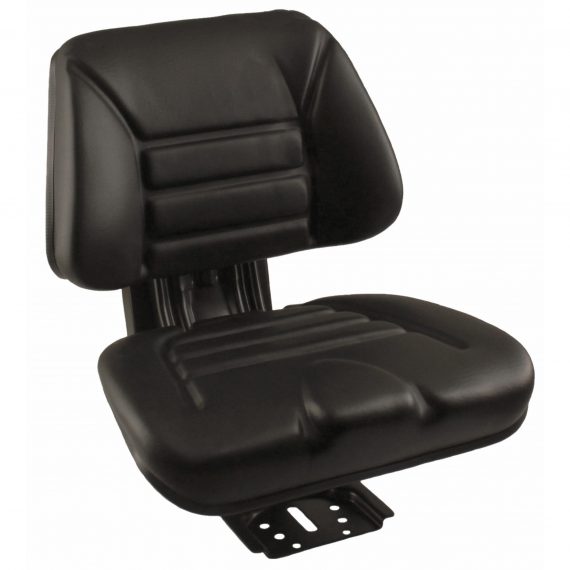 Mahindra Tractor Low Back Seat, Black Vinyl w/ Mechanical Suspension – S830689
