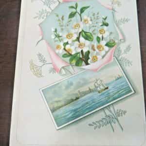 Mokaska Coffee,buy this coffee,sailing sailboat  Picture Victorian Trade Card
