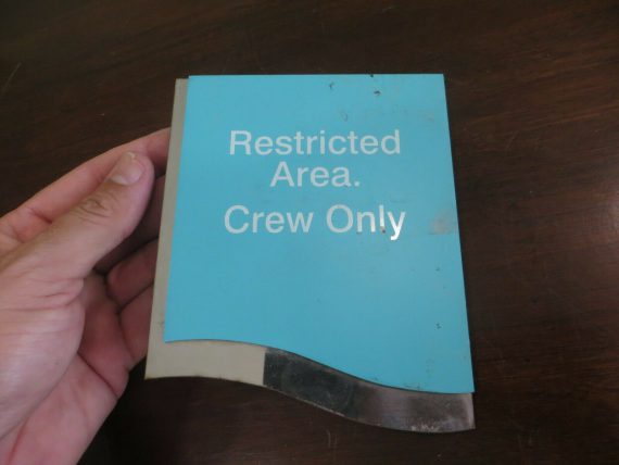 New Amsterdam cruise liner ship obsolete boat Restricted Area Crew Only sign