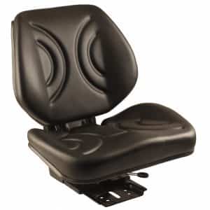 New Holland Tractor Low Back Seat, Black Vinyl w/ Mechanical Suspension – S8302165