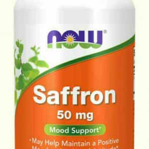 Now Foods SAFFRON 50 mg, 60 Veg Caps MOOD SUPPORT
