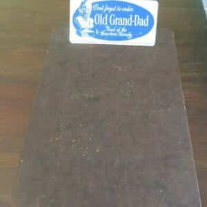 Old Grand-Dad Head of the Bourbon Family delivery driver clip board whiskey