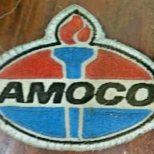 OLD STOCK AMOCO RED WHITE & BLUE COLOR FOREVER FLAME GAS&OIL COMPANY PATCH