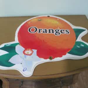Oranges vintage grocery store or fruit stand display sign from FLORIDA STAND