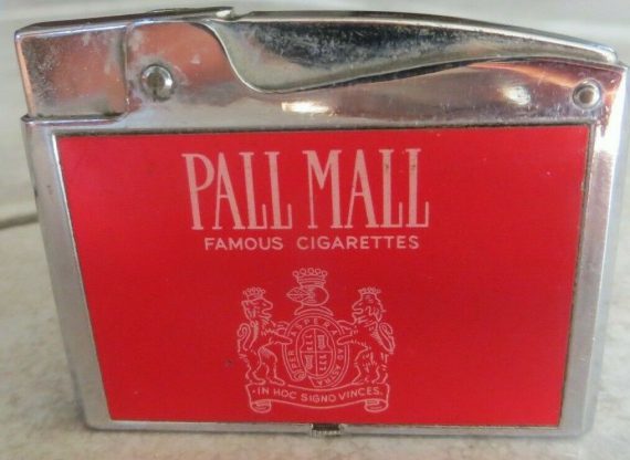 PALL MALL FAMOUS CIGARETTES JAPAN CONTINENTAL DOUBLE SIDED ADVERTISING LIGHTER