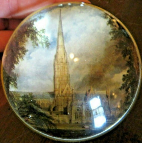 SALISBURY CATHEDRAL HAD CAST GLASS INDIVIDUALLY MADE,JOHN CONSTABLE,PAPERWEIGHT