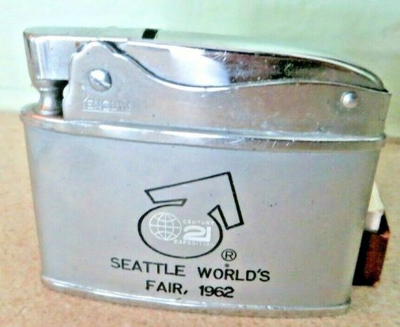 Seattle World’s Fair,1962 Century 21 Expositions ,Penguin flat advert lighter