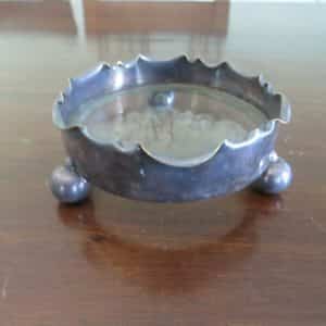 SILVERPLATED FOOTED WINE BOTTLE COASTER HOLDER BEAUTIFUL VICTORIAN