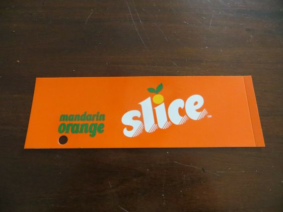 SLICE MANDARIN ORANGE SODA POP MACHINE PLASTIC ADVERTISING SIGN