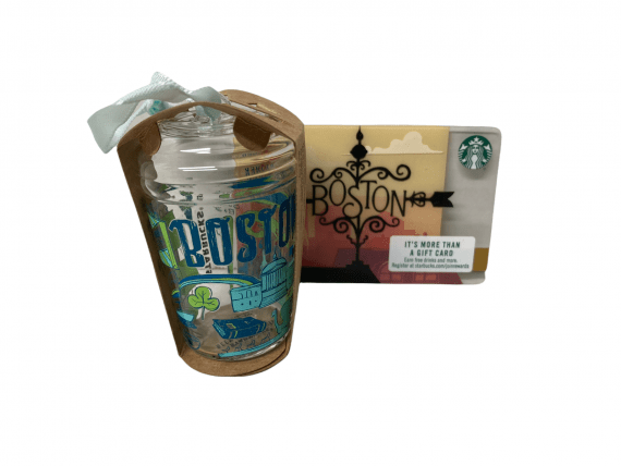Starbucks Boston 2020 Glass Ornament Been There Series NO Value Gift Card