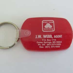 State Farm Insurance Co.Ocean Springs MS J.W.Webb Agent advertising key chain