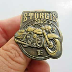 STURGIS  2005,1965 HOG BIKER,MOTORCYCLE HARLEY DAVIDSON MOTORCYCLE LAPEL PIN