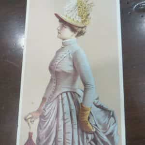 The Climax,1886 N.Y.Millinery picture sales blotter card Victorian  portrait