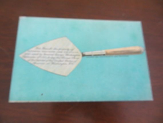 The Washington Trowel,used National Capitol by General Washington 1798 post card
