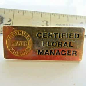 TRAINING MARSH PROGRAM-CERTIFIED FLORAL MANAGER LAPEL PIN