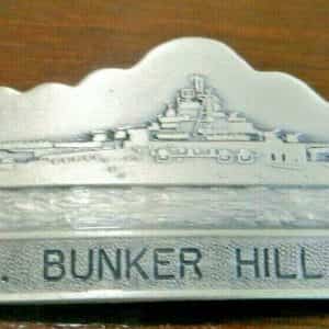 U.S.S.BUNKER HILL CV17 MILITARY NAVY SHIP LAPEL PIN