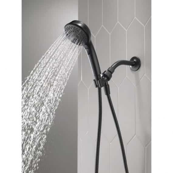 delta-75601bl-7-spray-patterns-with-1-75-gpm-4-3-16-in-wall-mount-handheld-shower-head-in-matte-black