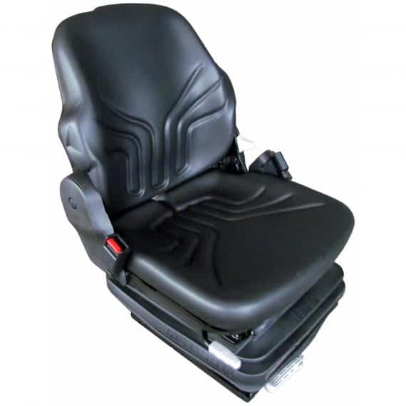 Case IH Tractor Grammer Mid Back Seat, Black Vinyl w/ Mechanical Suspension – S8301452