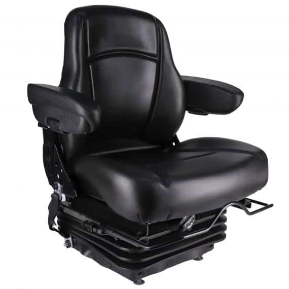 Case Tractor Sears Mid Back Seat, Black Vinyl Seat, w/ Mechanical Suspension – S8302273
