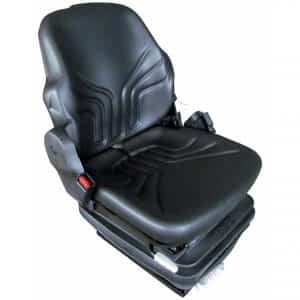 Case Wheel Loader Grammer Mid Back Seat, Black Vinyl w/ Mechanical Suspension – S8301452