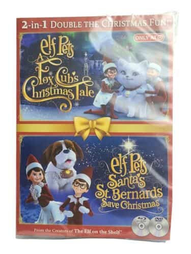 Elf Pets DVD 2 in 1 Fox Cub’s Christmas Tale Santas St. Bernard’s Save Christmas