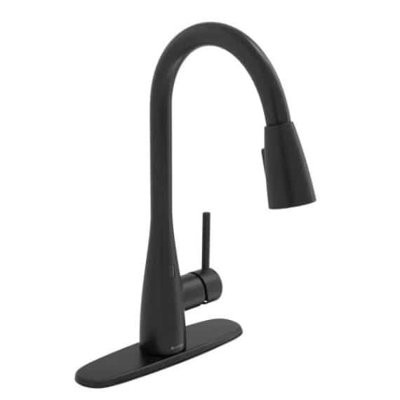 Glacier Bay Vazon 1005 481 314 Touchless Single-Handle Pull-Down Sprayer Kitchen Faucet with TurboSpray in Matte Black