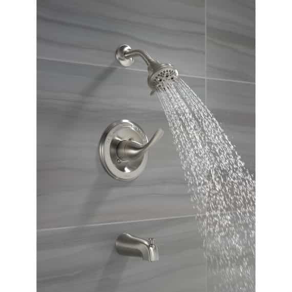 delta-classic-t13420-ss-1-handle-wall-mount-tub-and-shower-faucet-trim-kit-in-stainless