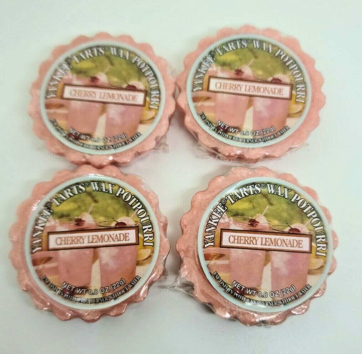 Yankee Candle Tarts Cherry Lemonade Lot of 4 Warmer Wax Paraffin Melts .8 oz