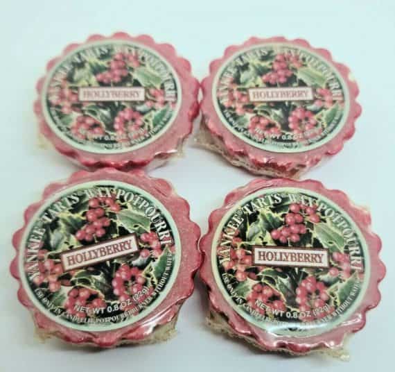 Yankee Candle Tarts HollyBerry Lot of 4 Warmer Wax Paraffin Melts .8 oz