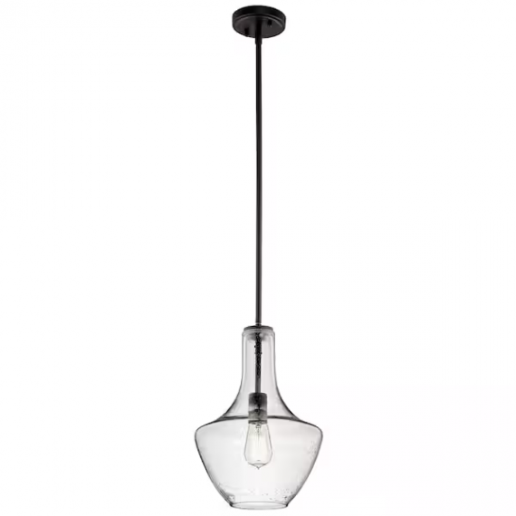 kichler-42141-ozcs-everly-15-25-in-1-light-olde-bronze-transitional-kitchen-bell-pendant-hanging-light-with-clear-seeded-glass