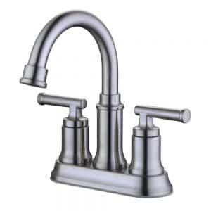 Glacier Bay Oswell 1005 203 118 4 in. Centerset Double Handle High-Arc Bathroom Faucet in Brushed Nickel
