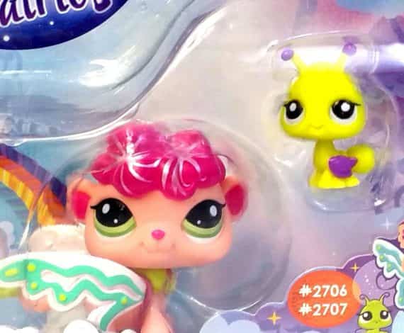 Littlest Pet Shop Shimmering Sky Fairy Sea Breeze 2706 and Ant 2707 New