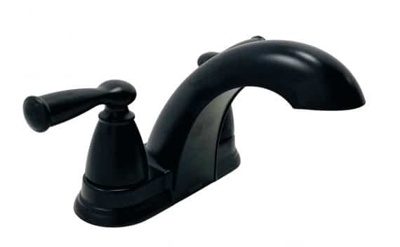 Moen Banbury 84942BL 4 in. Centerset Double Handle High-Arc Bathroom Faucet in Matte Black