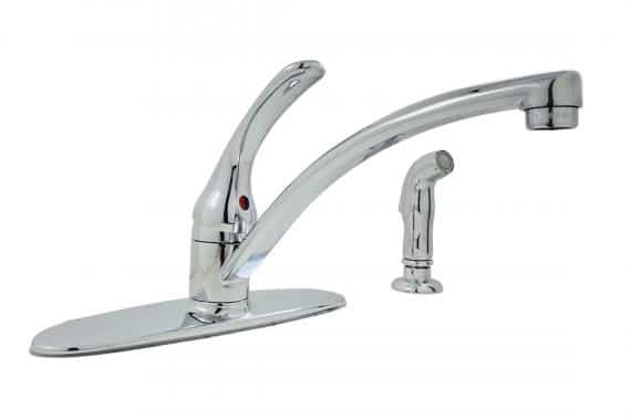 delta-foundations-b4410lf-single-handle-standard-kitchen-faucet-with-side-sprayer-in-chrome