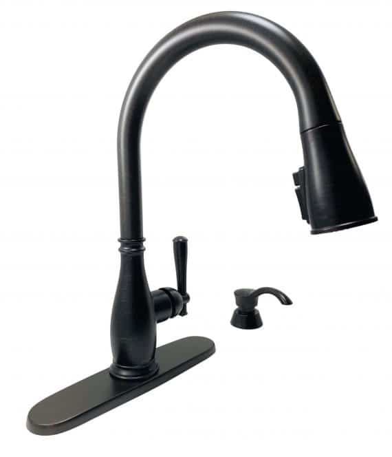 Delta 19962Z-RBSD-DST Charmaine Single-Handle Pull-Down Sprayer Kitchen Faucet with Soap Dispenser in Venetian Bronze