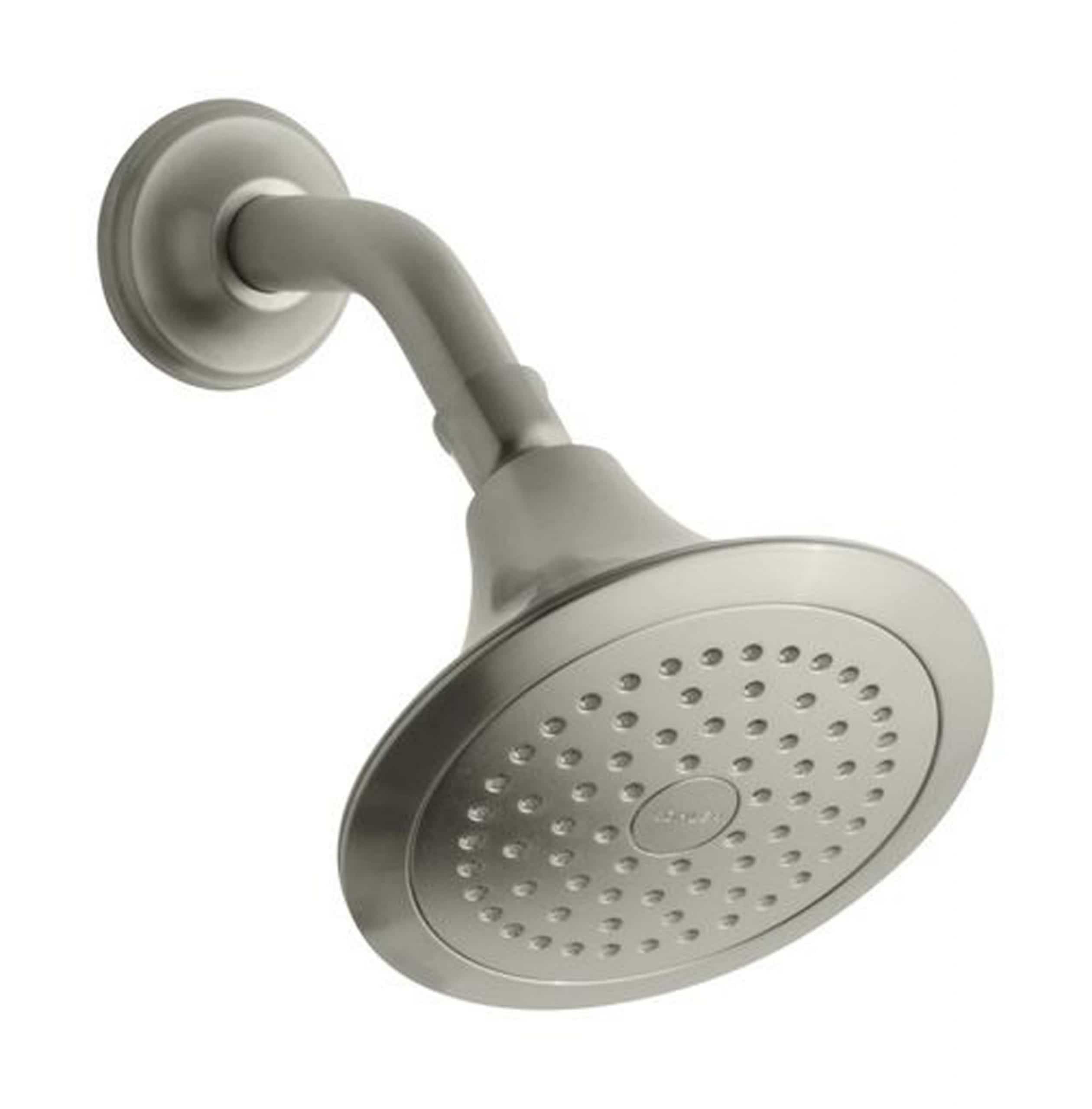 Kohler Forte 10282-ak-bn 1-Spray 5.5 in. Single Wall Mount Fixed Rain Shower Head in Vibrant Brushed Nickel