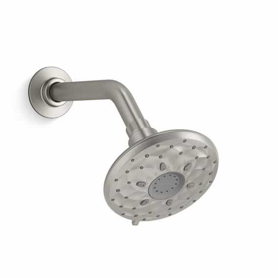 Kohler Rosewood Rec27217-g-bn 6-Spray Patterns 4.9375 in. Wall Mount Fixed Shower Head in Vibrant Brushed Nickel