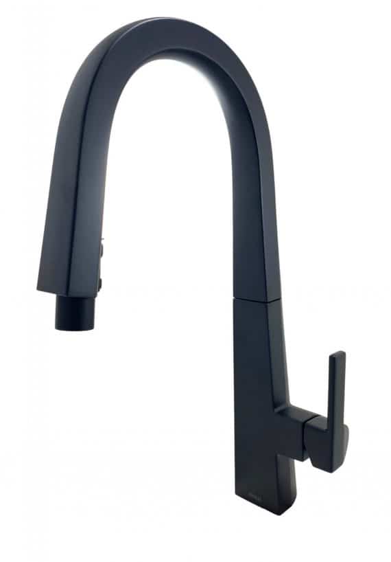 Moen Nio S75005BL Single-Handle Pull-Down Sprayer Kitchen Faucet with Reflex and Power Clean in Matte Black