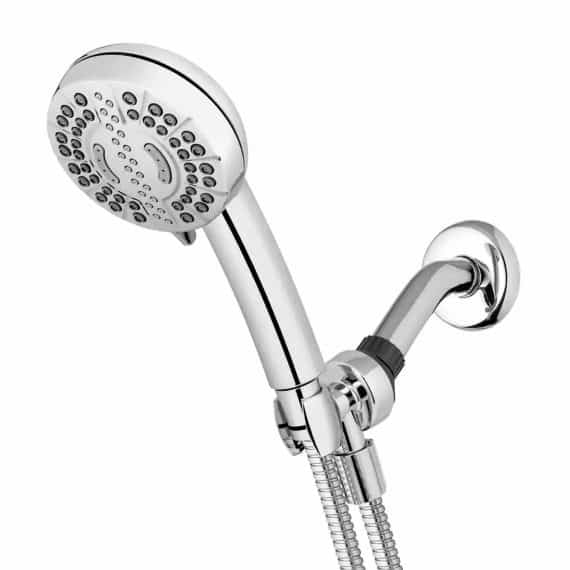 Waterpik XPC-763ME 7-Spray Patterns with 1.8 GPM 4 in. Wall Mount Adjustable Handheld Shower Head in Chrome
